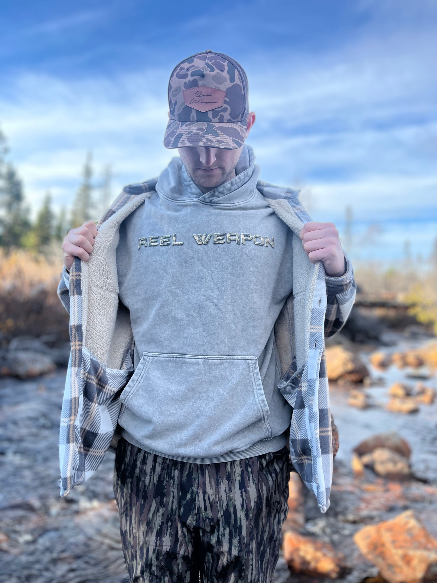 Reel Weapon Original Charcoal Camo Sweatshirt