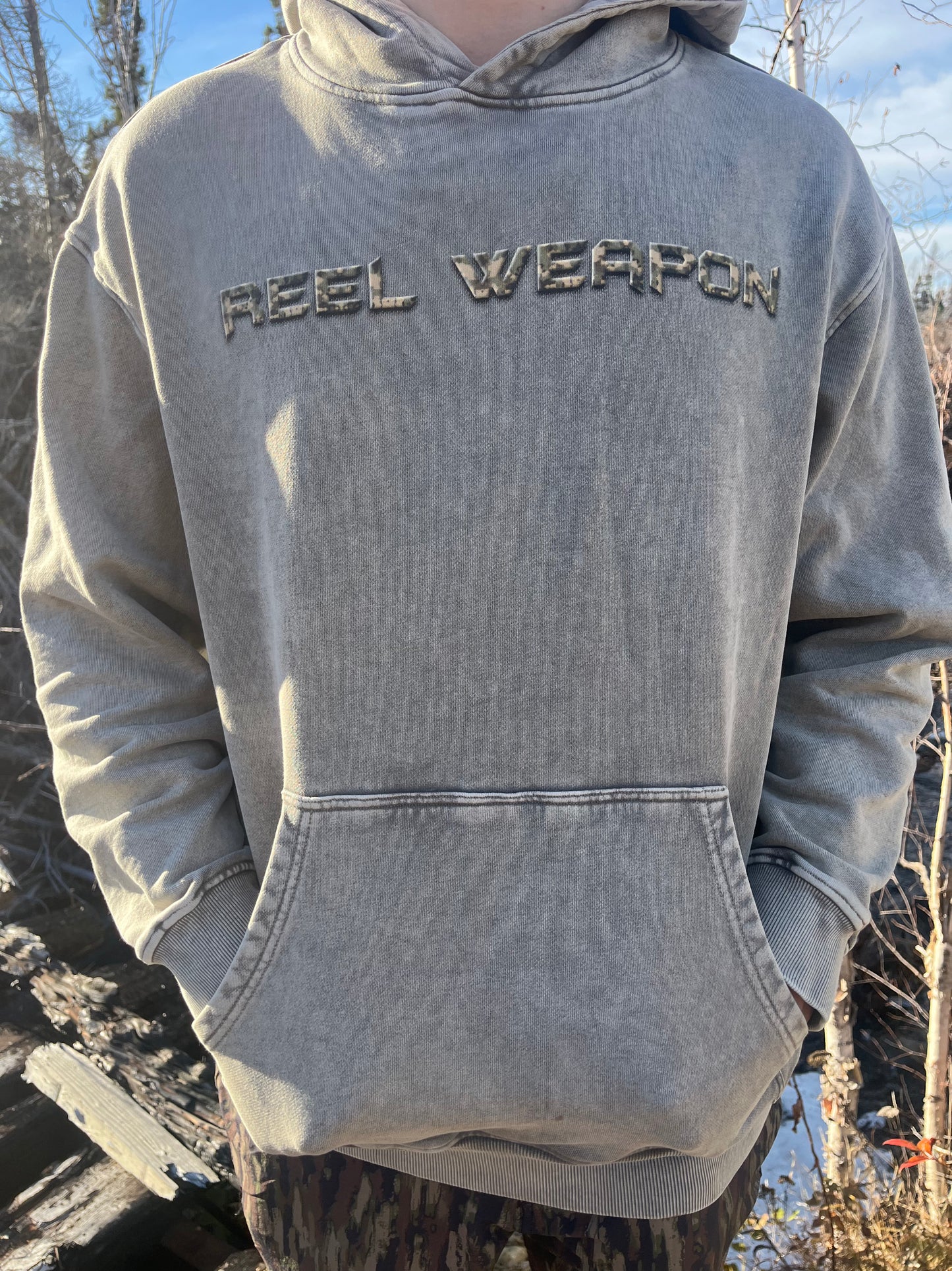 Reel Weapon Original Charcoal Camo Sweatshirt